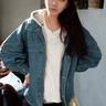 button-fastening Denim Jacket  Blue